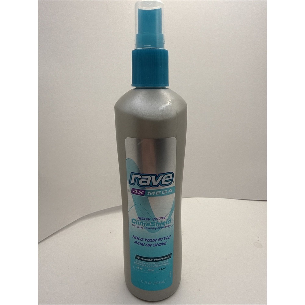 Rave 4X Mega Non-Aerosol Scented Hairspray with ClimaShield 11 FL OZ